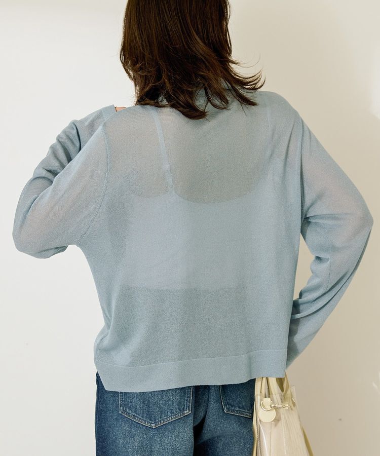 AMERICAN HOLIC「シアー襟付きカーディガン」|カーディガン|