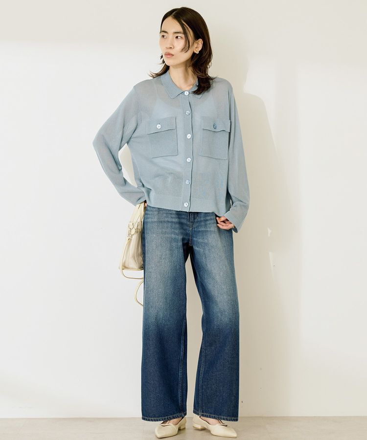 AMERICAN HOLIC「シアー襟付きカーディガン」|カーディガン|