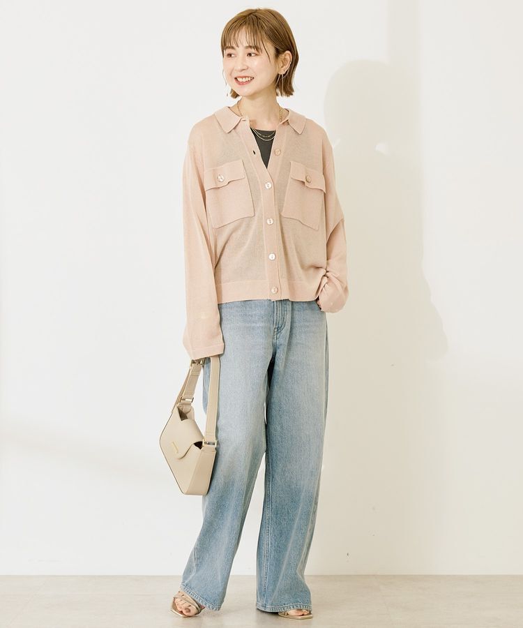 AMERICAN HOLIC「シアー襟付きカーディガン」|カーディガン|