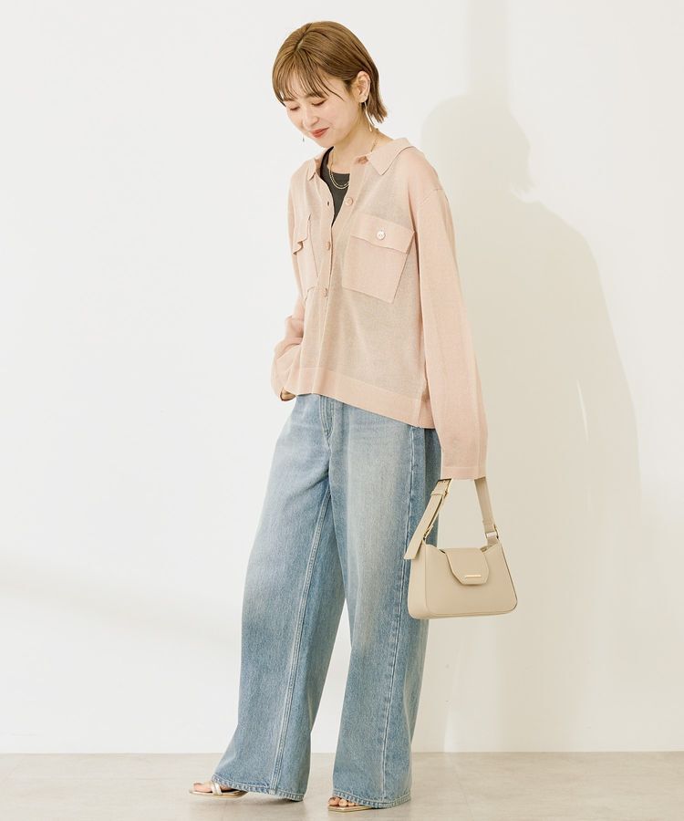 AMERICAN HOLIC「シアー襟付きカーディガン」|カーディガン|