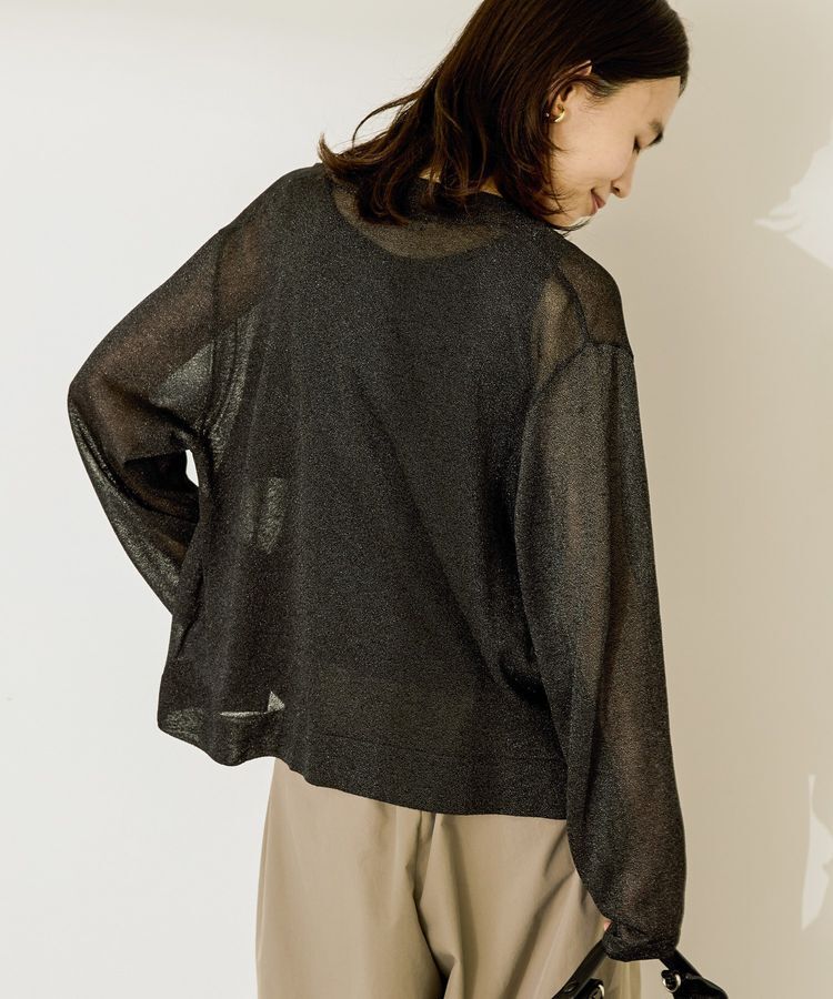 AMERICAN HOLIC「シアー襟付きカーディガン」|カーディガン|