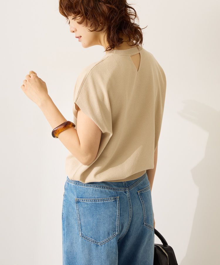 AMERICAN HOLIC「接触冷感ラメフレンチスリーブニットプルオーバー」|ニット・セーター|