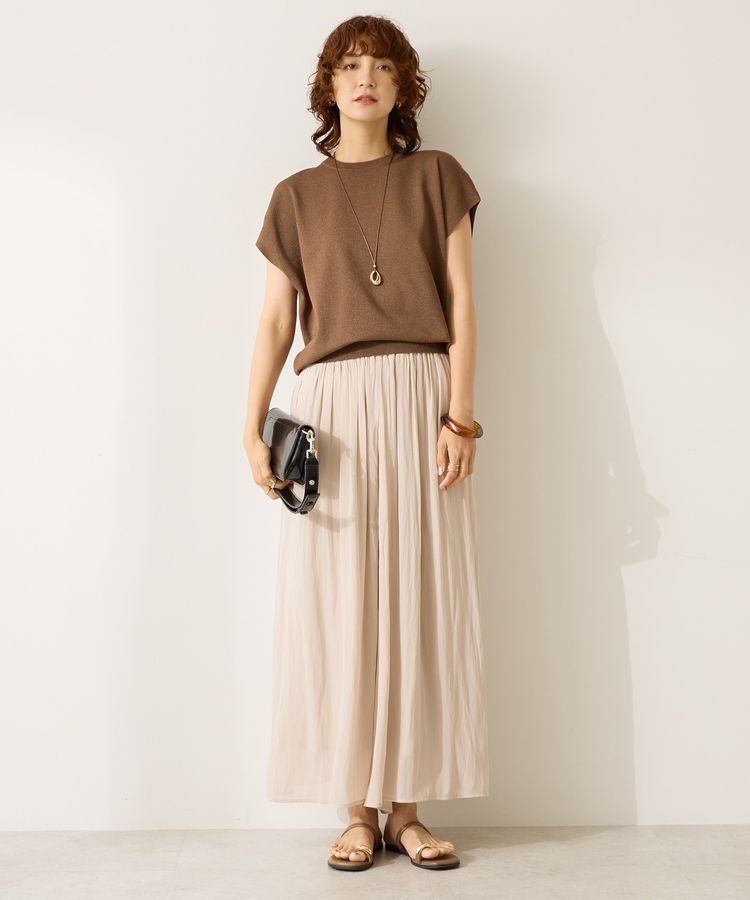 AMERICAN HOLIC「接触冷感ラメフレンチスリーブニットプルオーバー」|ニット・セーター|