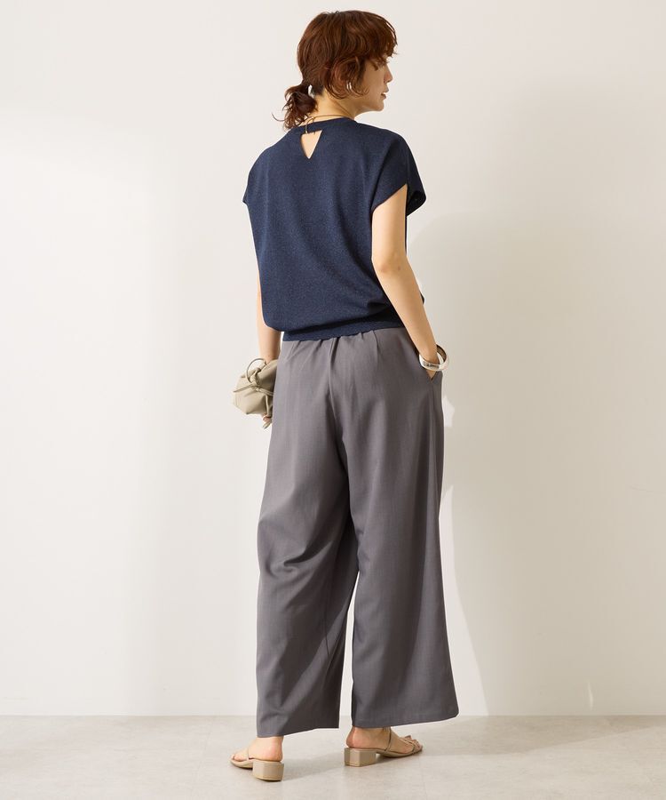 AMERICAN HOLIC「接触冷感ラメフレンチスリーブニットプルオーバー」|ニット・セーター|