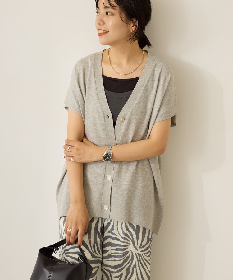 AMERICAN HOLIC「フレンチスリーブVネックニットカーディガン」|カーディガン|