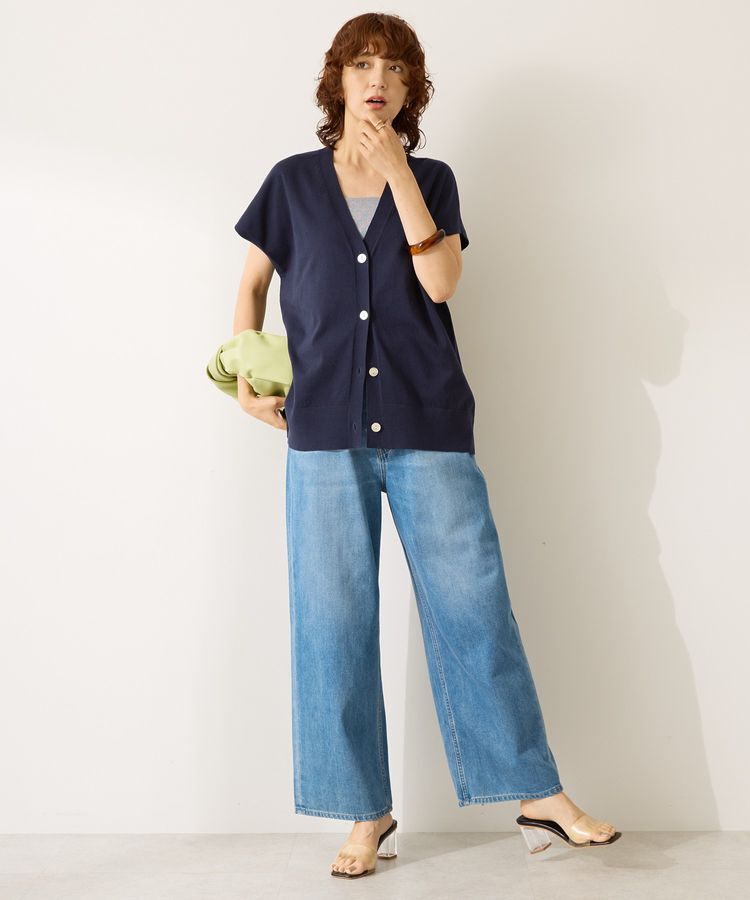 AMERICAN HOLIC「フレンチスリーブVネックニットカーディガン」|カーディガン|