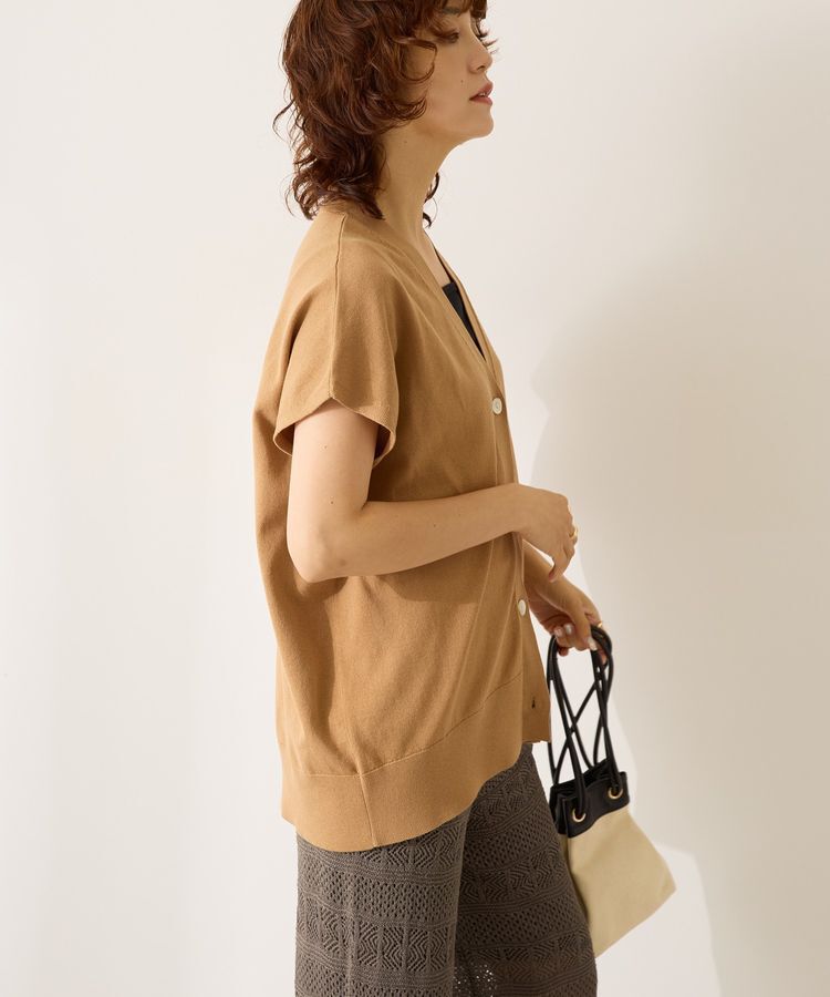 AMERICAN HOLIC「フレンチスリーブVネックニットカーディガン」|カーディガン|