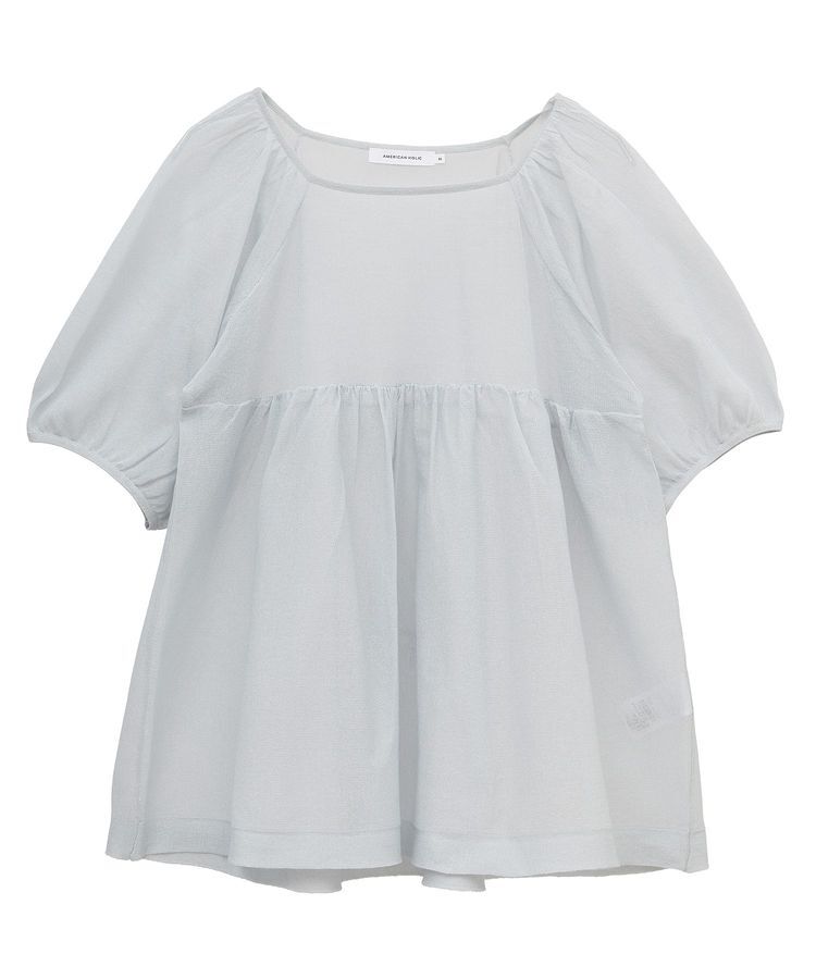 AMERICAN HOLIC「シアーパフスリーブニットプルオーバー」|ニット・セーター|