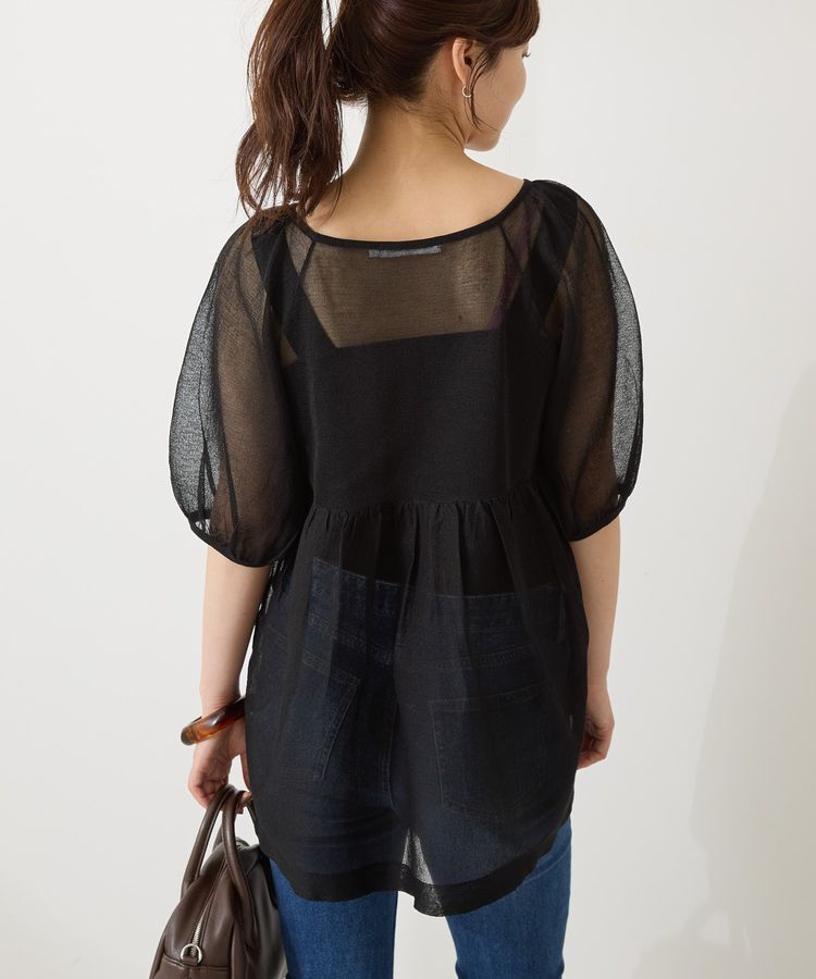 AMERICAN HOLIC「シアーパフスリーブニットプルオーバー」|ニット・セーター|