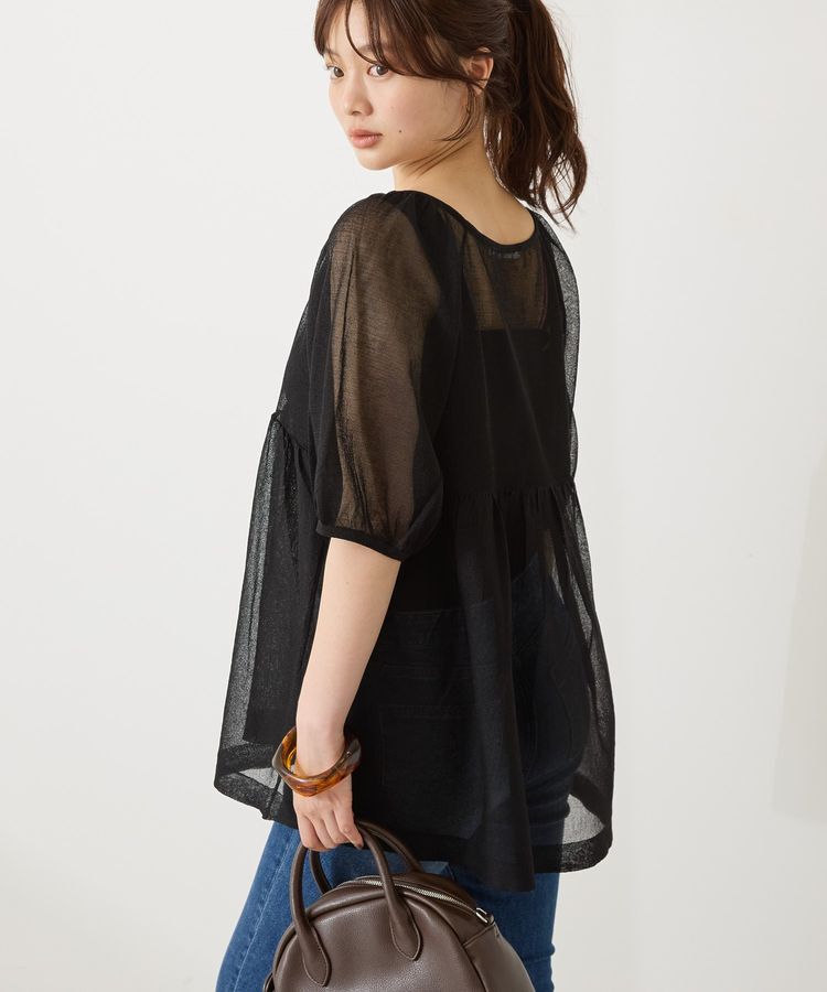 AMERICAN HOLIC「シアーパフスリーブニットプルオーバー」|ニット・セーター|