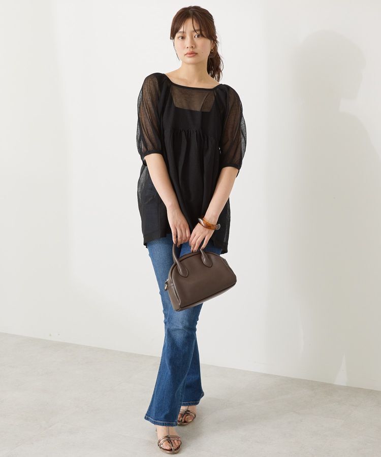 AMERICAN HOLIC「シアーパフスリーブニットプルオーバー」|ニット・セーター|