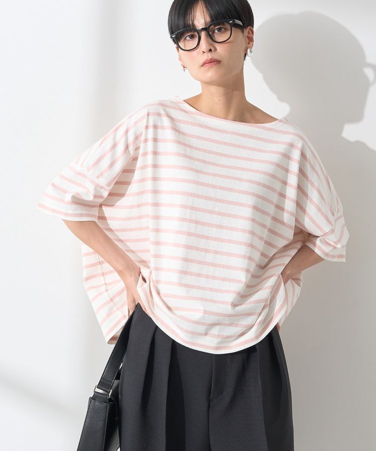 AMERICAN HOLIC「バスクボーダー半袖プルオーバー」|Tシャツ・カットソー|