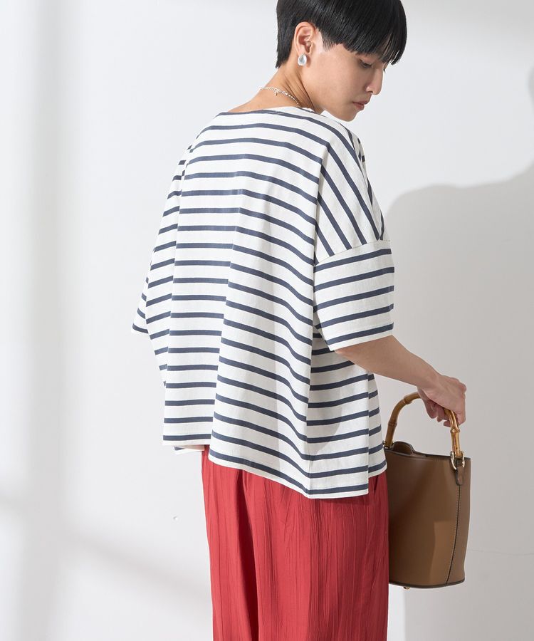 AMERICAN HOLIC「バスクボーダー半袖プルオーバー」|Tシャツ・カットソー|