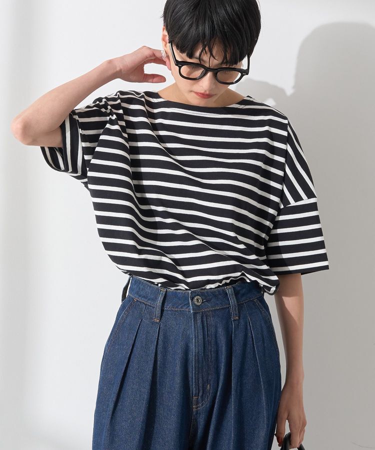 AMERICAN HOLIC「バスクボーダー半袖プルオーバー」|Tシャツ・カットソー|