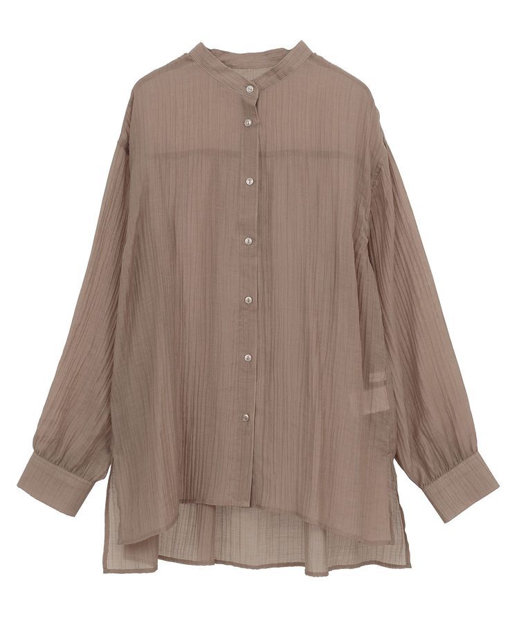 AMERICAN HOLIC「楊柳シアーバンドカラーシャツ」|シャツ・ブラウス|