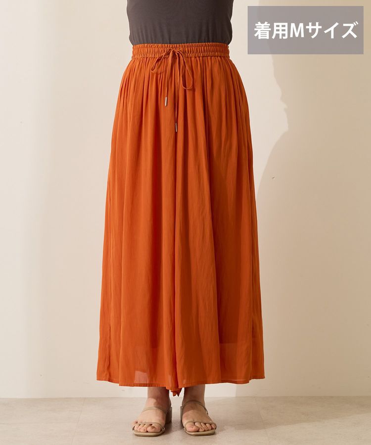 AMERICAN HOLIC「【選べる丈】接触冷感シフォンスカーチョ」|スカート|