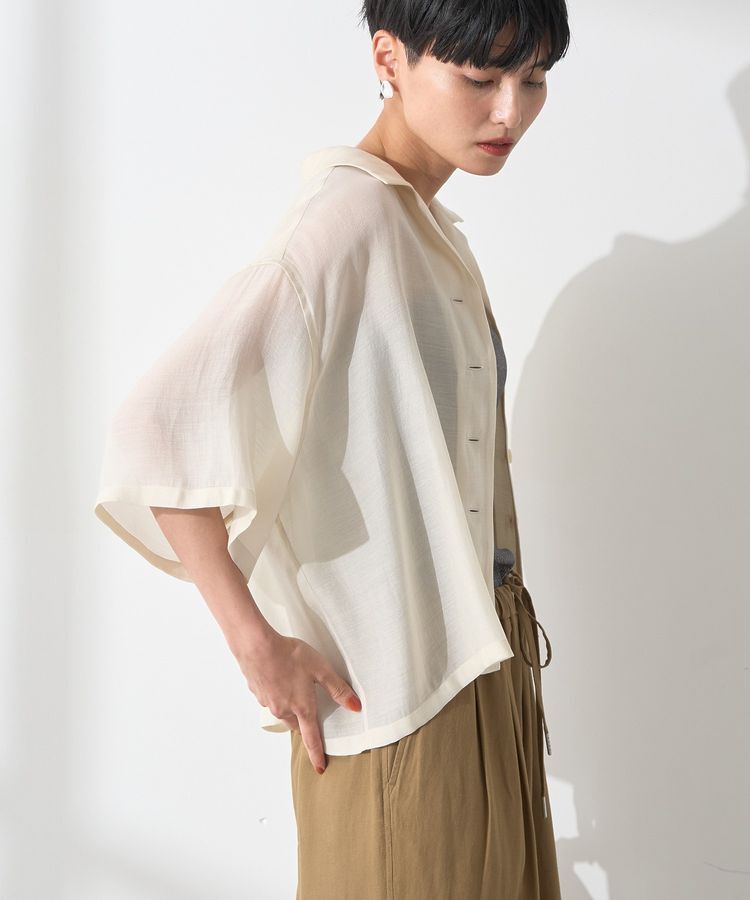 AMERICAN HOLIC「接触冷感シアー開襟半袖シャツ」|シャツ・ブラウス|Ivory