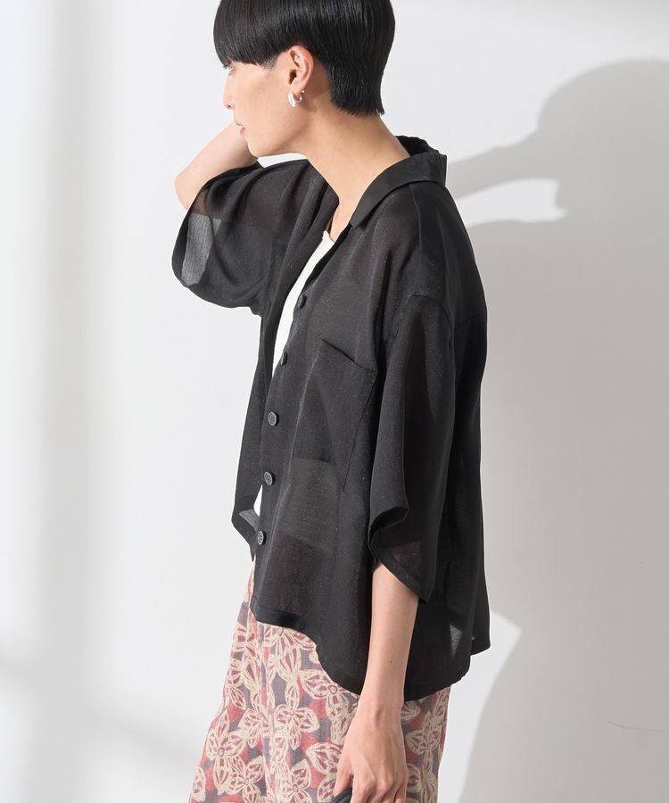 AMERICAN HOLIC「接触冷感シアー開襟半袖シャツ」|シャツ・ブラウス|