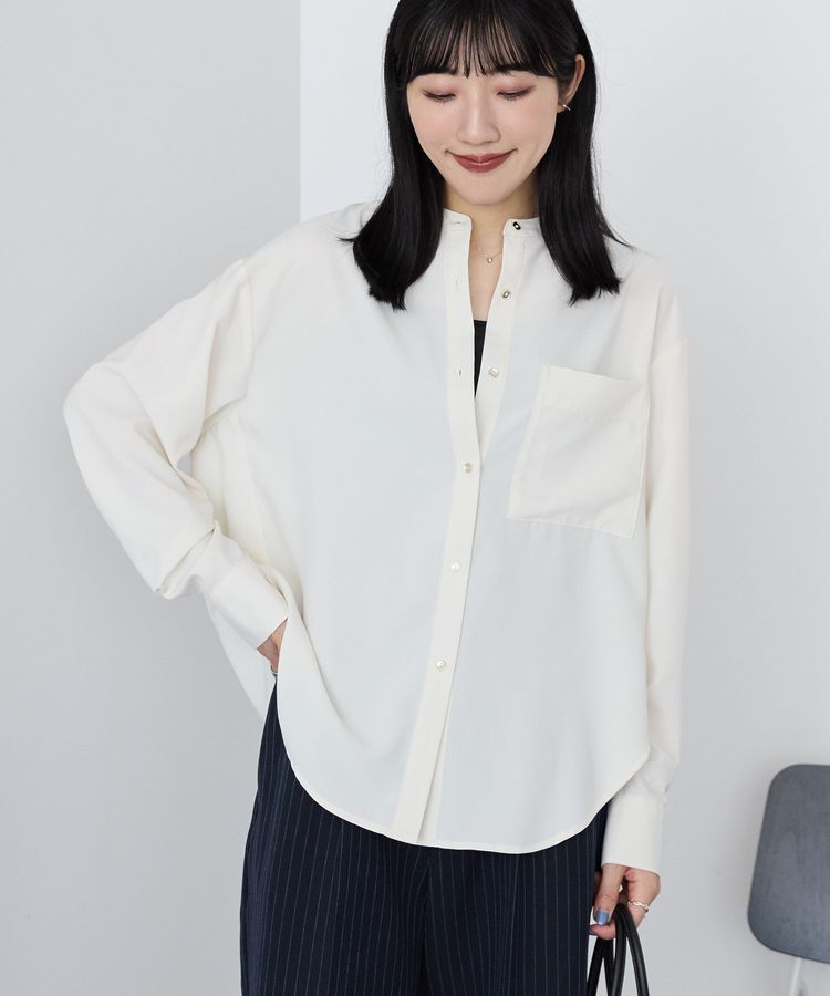 AMERICAN HOLIC「金ボタンバックシャンロングシャツ/チュニック」|シャツ・ブラウス|Ivory