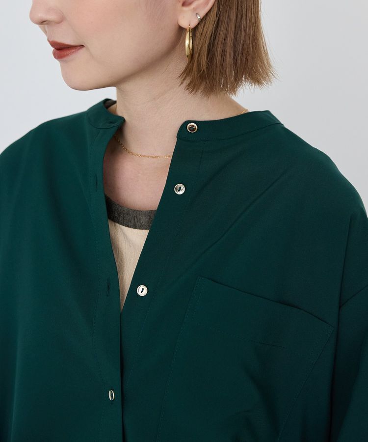 AMERICAN HOLIC「金ボタンバックシャンロングシャツ/チュニック」|シャツ・ブラウス|