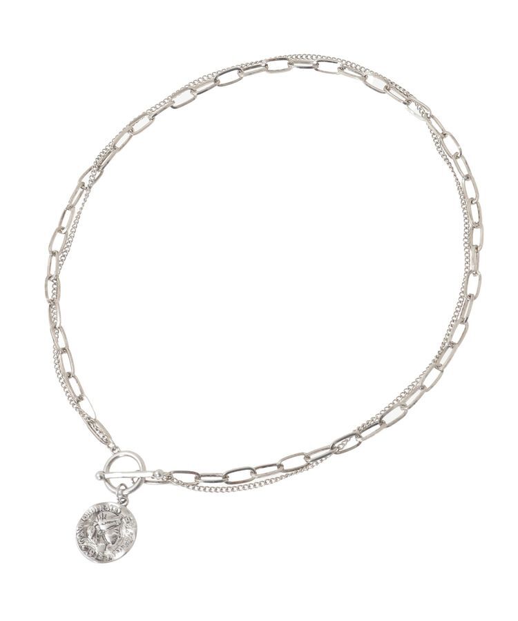 AMERICAN HOLIC「コイントップダブルチェーンネックレス」|ネックレス|