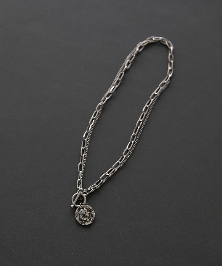 AMERICAN HOLIC「コイントップダブルチェーンネックレス」|ネックレス|