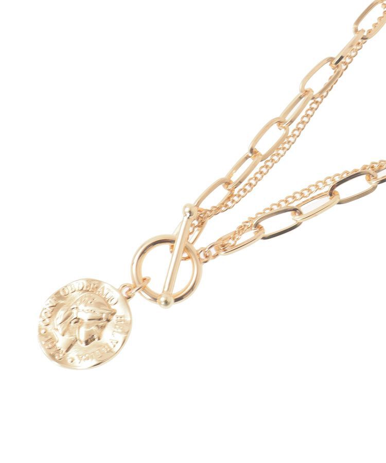 AMERICAN HOLIC「コイントップダブルチェーンネックレス」|ネックレス|