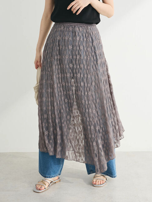 Green Parks「・ELENCARE　DUE　レースアシンメトリースカート」|スカート|