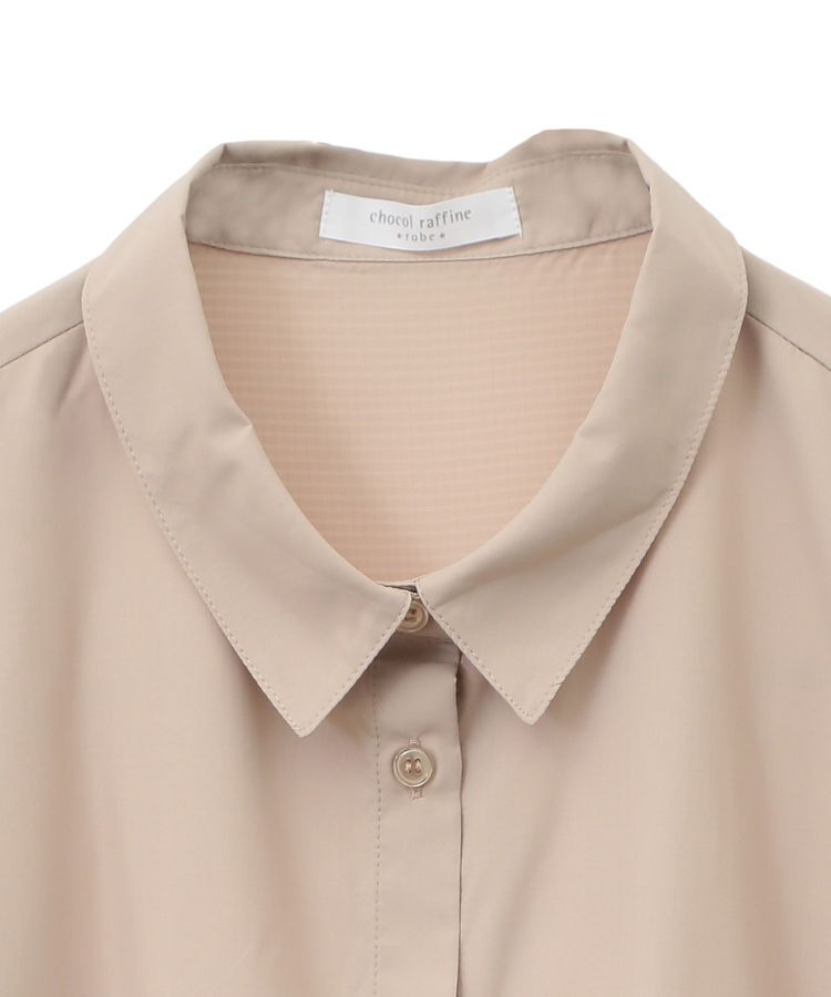 Green Parks「ミディ丈ドロストシャツワンピース」|ワンピース|