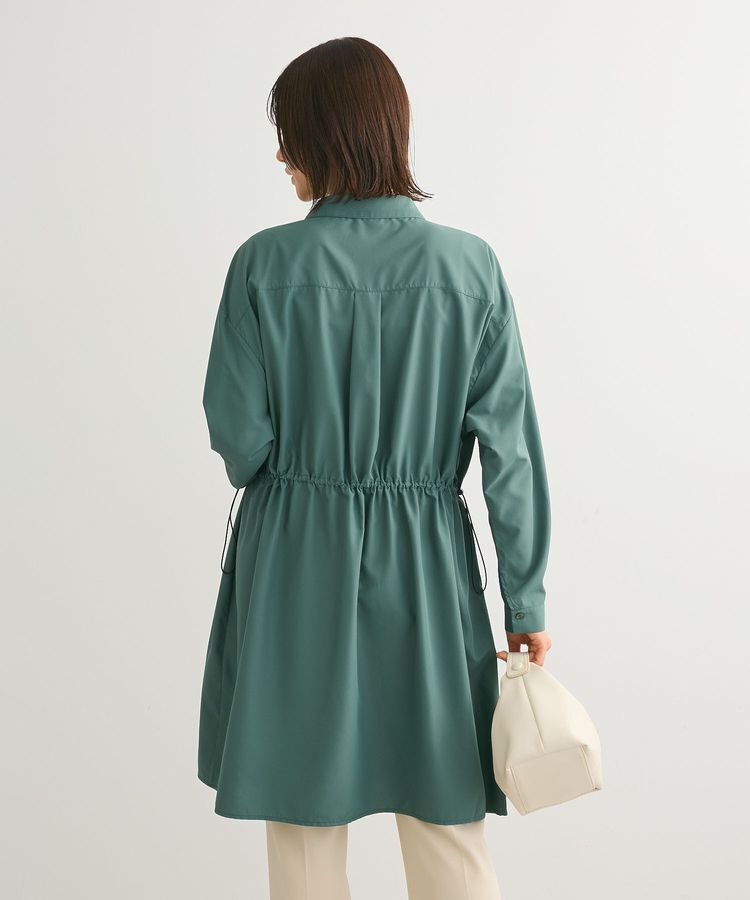 Green Parks「ミディ丈ドロストシャツワンピース」|ワンピース|