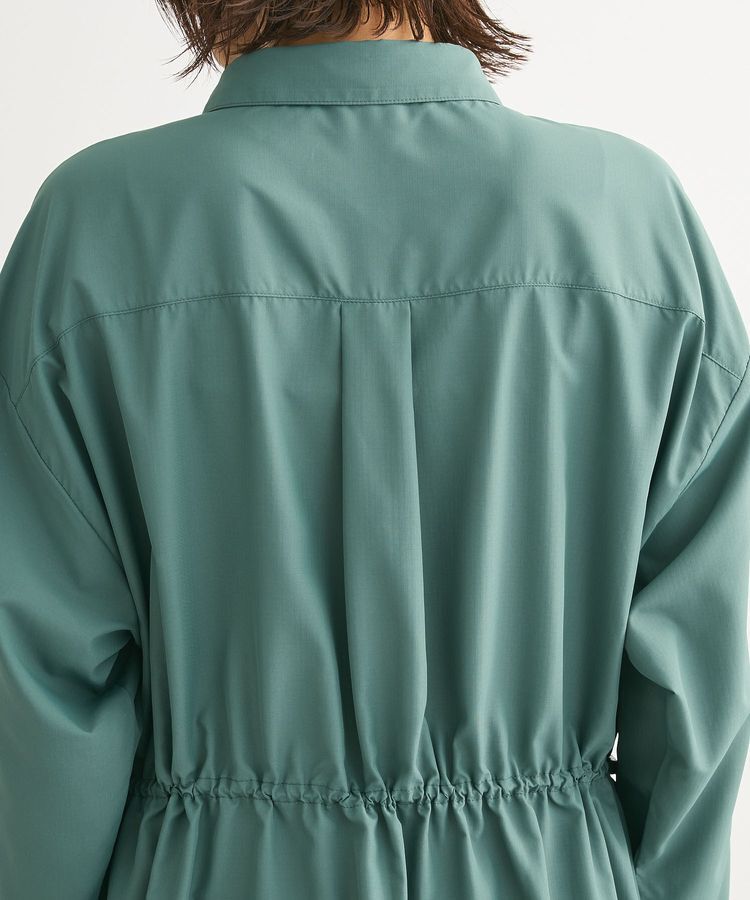 Green Parks「ミディ丈ドロストシャツワンピース」|ワンピース|