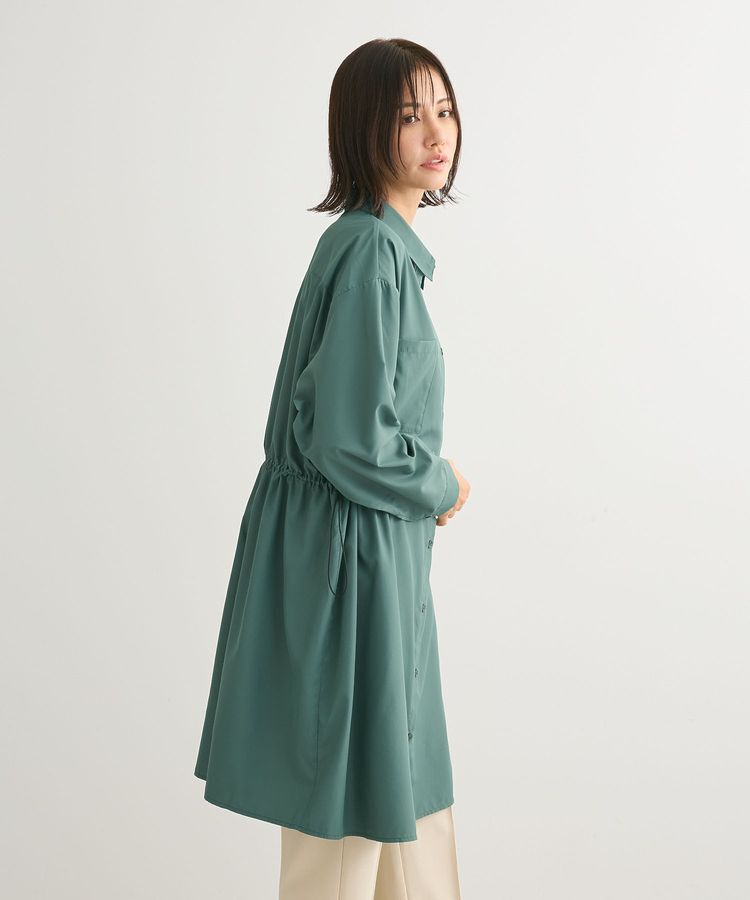 Green Parks「ミディ丈ドロストシャツワンピース」|ワンピース|
