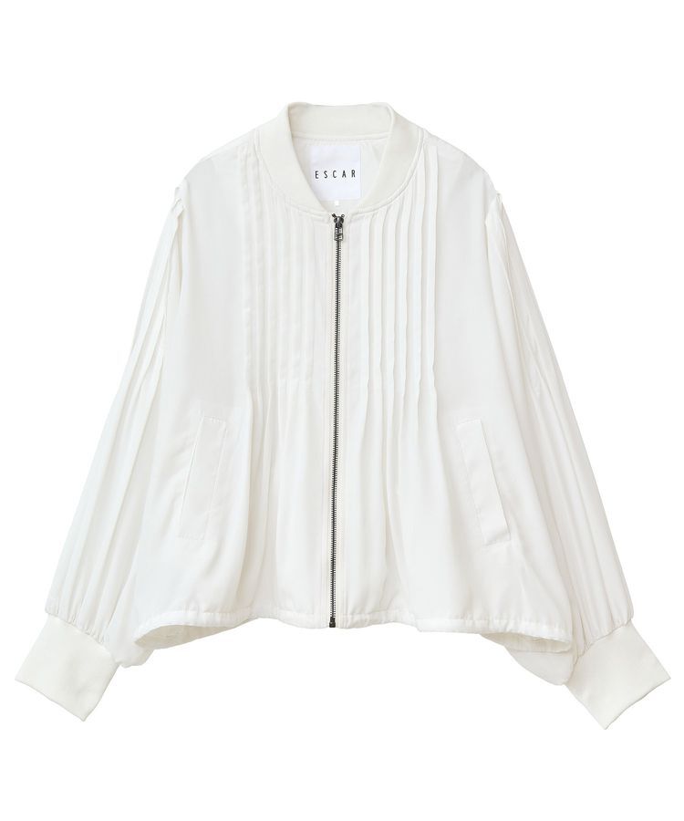 Green Parks「■ESCAR セミシアーピンタックブルゾン」|ブルゾン・スタジャン|