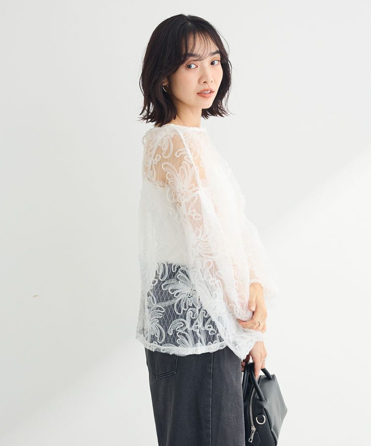 Green Parks「チュールレイヤードブラウス」|シャツ・ブラウス|