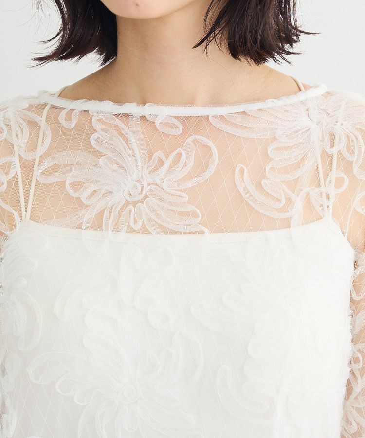 Green Parks「チュールレイヤードブラウス」|シャツ・ブラウス|