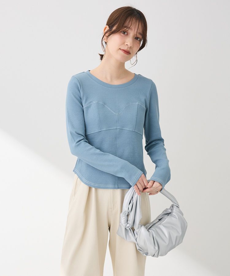 Green Parks「・SUGAR SPOON ビスチェラインリブロンTEE」|Tシャツ・カットソー|