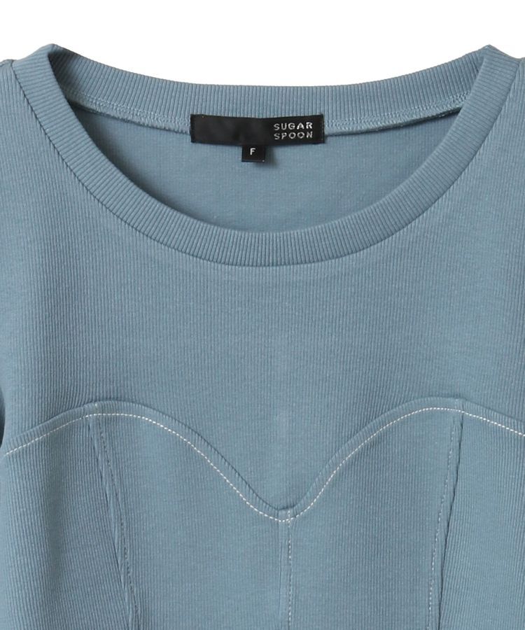 Green Parks「・SUGAR SPOON ビスチェラインリブロンTEE」|Tシャツ・カットソー|