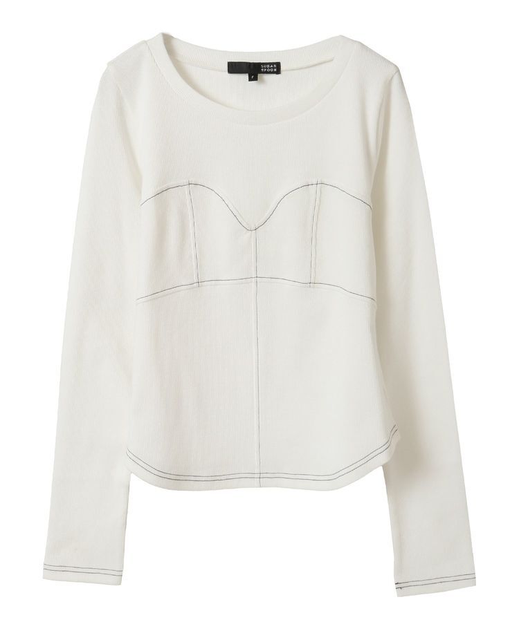 Green Parks「・SUGAR SPOON ビスチェラインリブロンTEE」|Tシャツ・カットソー|