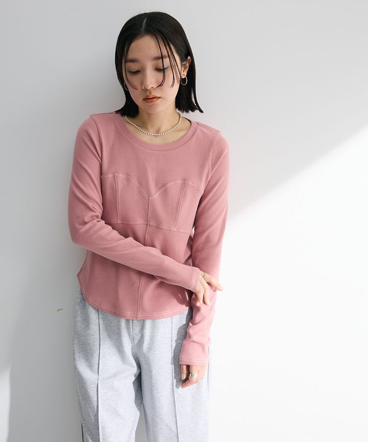 Green Parks「・SUGAR SPOON ビスチェラインリブロンTEE」|Tシャツ・カットソー|