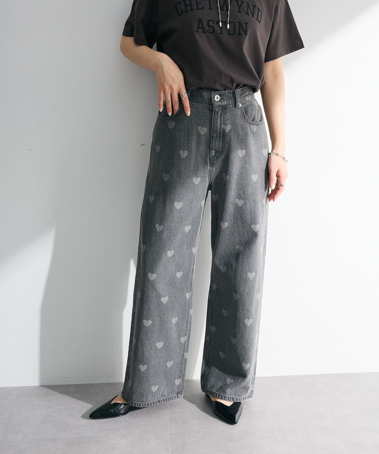Green Parks「・SUGAR SPOON ハート抜染ptデニム」|デニム|