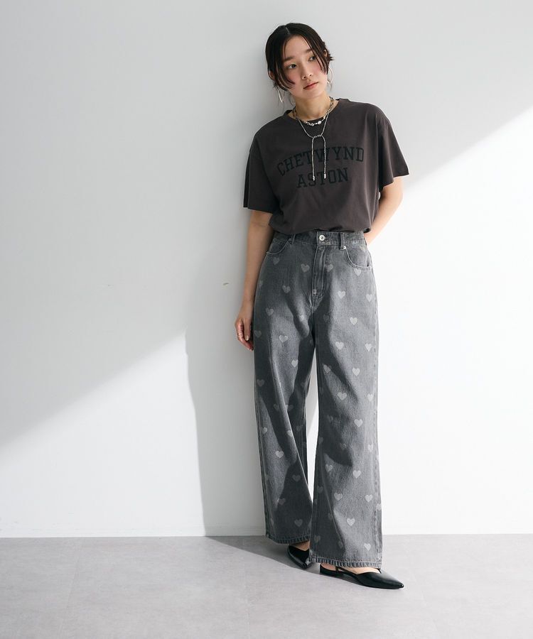 Green Parks「・SUGAR SPOON ハート抜染ptデニム」|デニム|