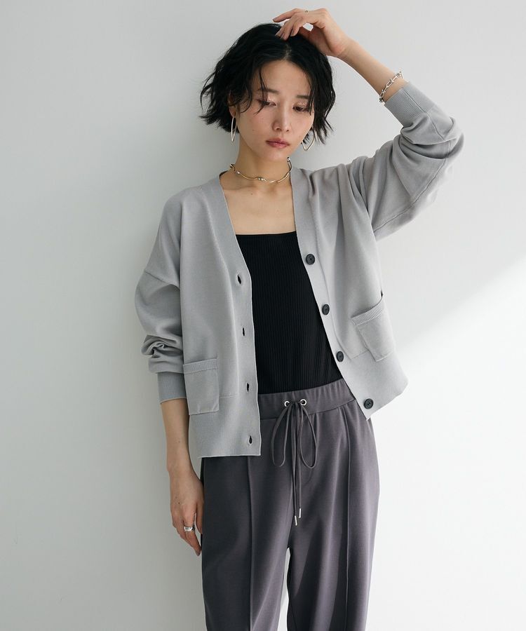 Green Parks「ポケット付コンパクトカーディガン」|カーディガン|Light Gray