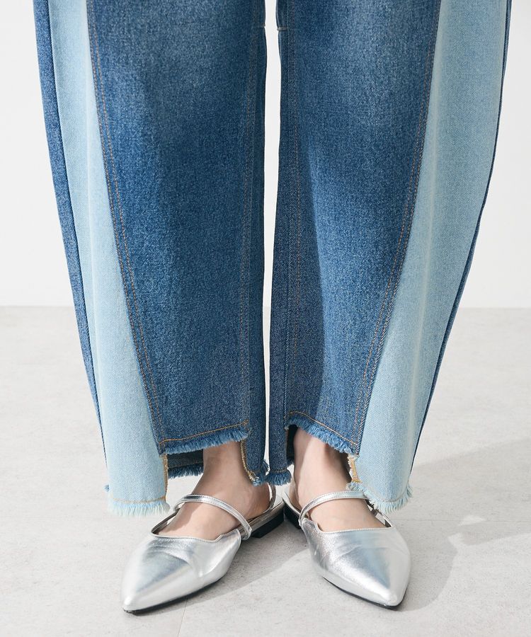 Green Parks「切り替えカーヴィーデニムパンツ」|デニム|