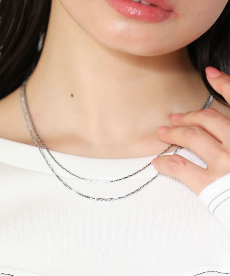 armonia「everywalk.ステンレス2本セットチェーンネックレス」|ネックレス|