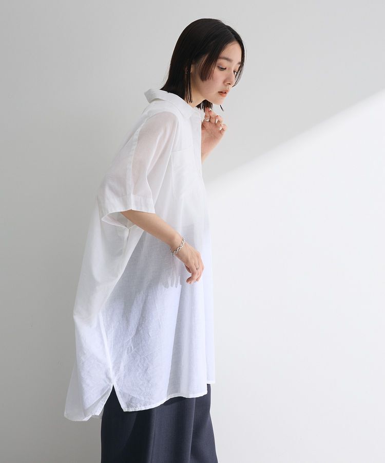 Green Parks「インド綿 ボイルポンチョチュニック」|チュニック|