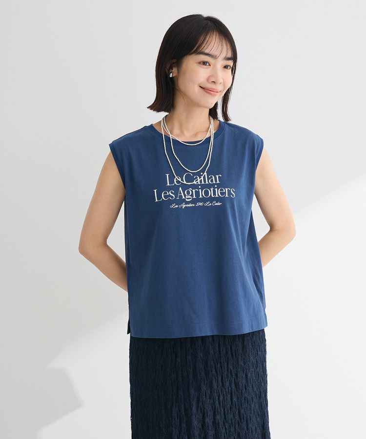 Green Parks「ノースリーブフェミニンロゴプルオーバー」|Tシャツ・カットソー|