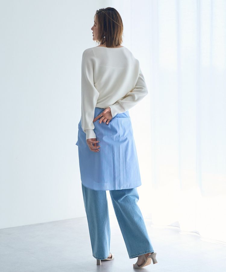 YECCA VECCA「袖パールドルマンニット」|ニット・セーター|