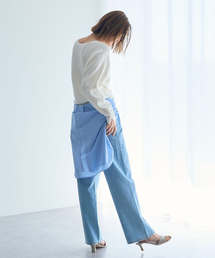 YECCA VECCA「袖パールドルマンニット」|ニット・セーター|