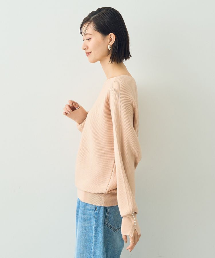 YECCA VECCA「袖パールドルマンニット」|ニット・セーター|