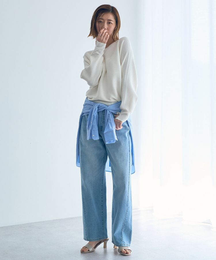 YECCA VECCA「袖パールドルマンニット」|ニット・セーター|